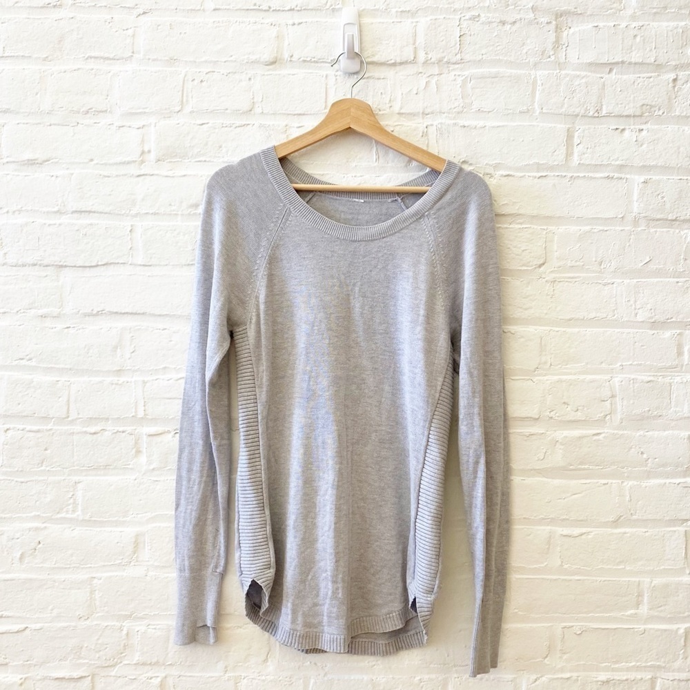 Lululemon || Hello Aloe Pullover Sweater Heathered Silverscreen Gray‎ 8 ?